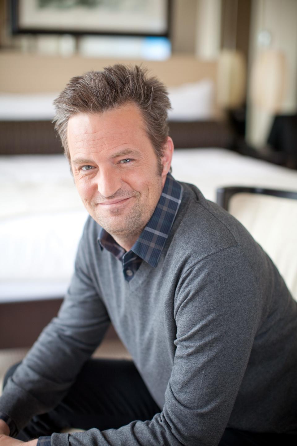 Actor Matthew Perry photographed in New York during a promotional tour for his new television show "Mr. Sunshine," on February 2, 2011.