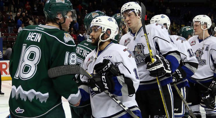 The Victoria Royals’ season came to an end after an historic 5-OT loss to the Everett Silvertips. (Photo: Twitter/@victoriaroyals)