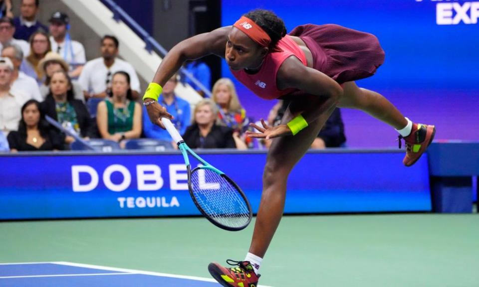 Coco Gauff found more precision on her serve in the second set to dominate Aryna Sabalenka in the US Open women’s singles final.