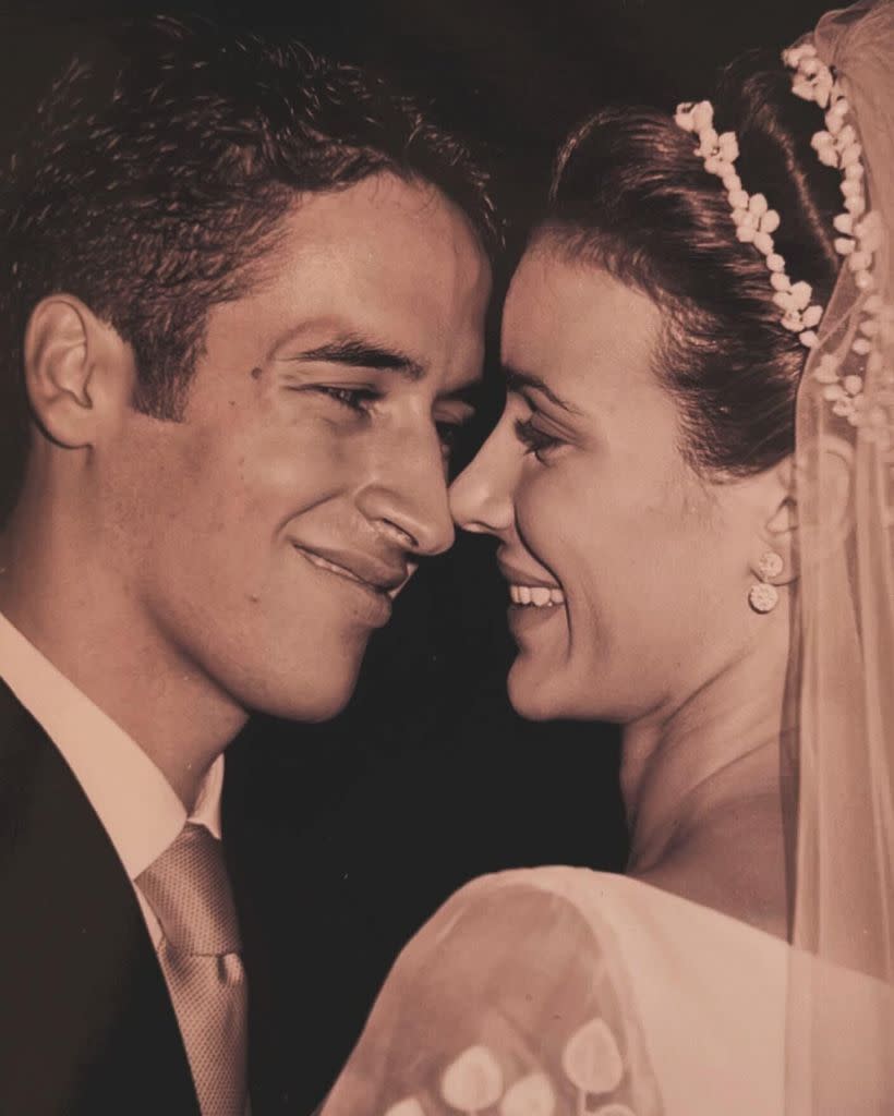 Raúl González Blanco en su boda con Mamen Sanz en 1999