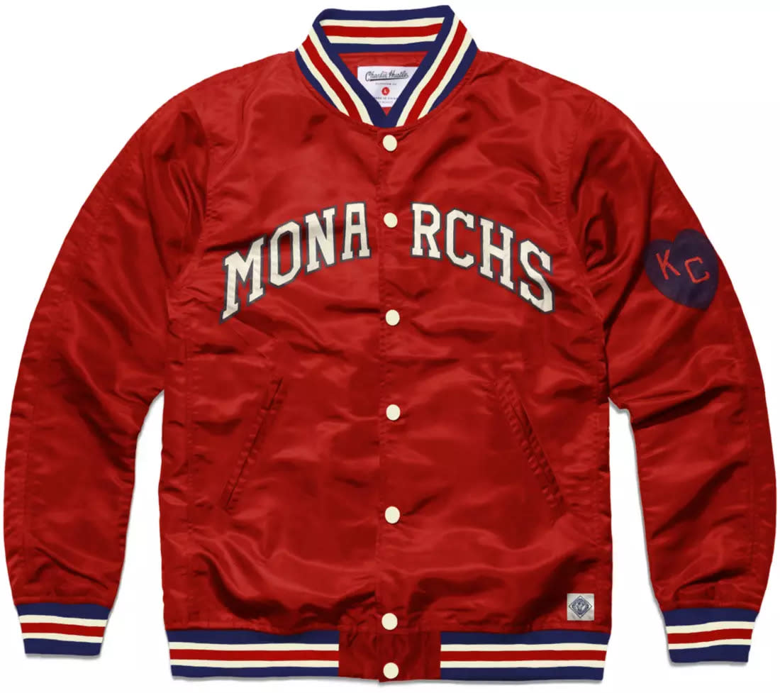 Red KC Monarchs jacket.