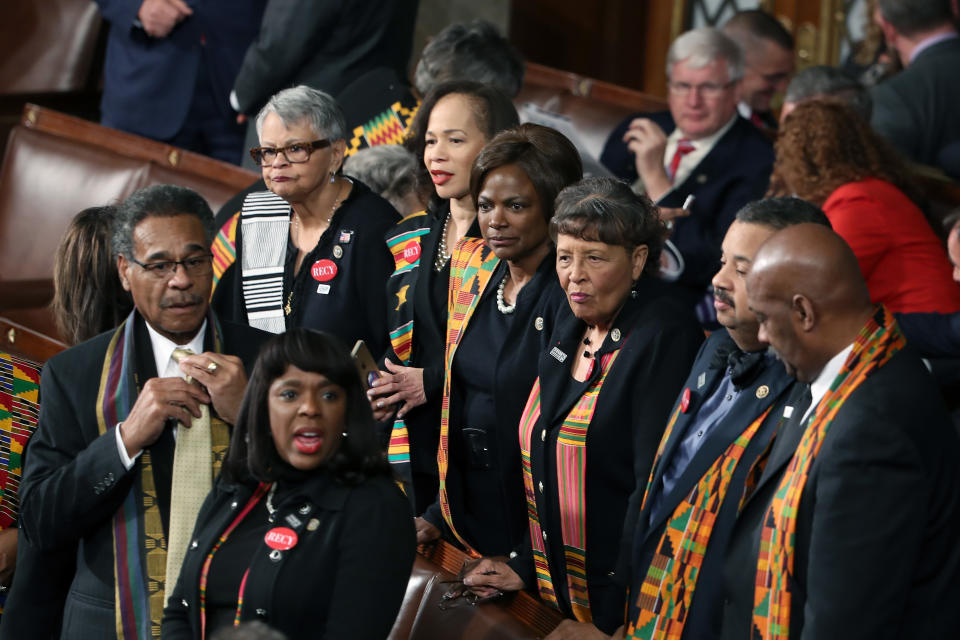 Members of Congress in protest