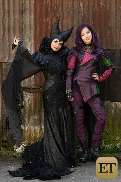 It can’t be a Disney Channel movie without some singing involved! Thankfully, <em>Descendants</em> has all that and more! A twist on the traditional fairy tale story (all done with a musical touch of course), <em>Descendants </em>tells the story of the teenage sons and daughters of Disney’s most infamous villains. ETonline has your first look at the seven original tunes featured in the movie we guarantee you’ll be singing along to when the July 31 debut rolls around. <strong> Kristen Chenoweth </strong>(Maleficent) leads the ensemble cast, which includes <strong>Dove Cameron </strong>(Mal), <strong>Cameron Boyce</strong> (Carlos), <strong> Mitchell Hope</strong> (Prince Ben), <strong>Booboo Stewart</strong> (Jay) and <strong>Sofia Carson </strong>(Evie). Will one of these tracks be as catchy as <em> High School Musical</em>'s "We're All in This Together" or its sequel's "Bet On It"? Here's hoping! <strong> 1. “Rotten to the Core” – Dove Cameron, Sofia Carson, Cameron Boyce & Booboo Stewart </strong> Disney Channel The up-tempo electronic dance song introduces the four main characters, Mal, Evie, Carlos and Jay. In the movie, the young adolescents are seen blazing through the streets of Isle of the Lost, which looks exactly like the name implies. <strong> 2. “Evil Like Me” – Kristen Chenoweth & Dove Cameron </strong> Disney Channel When you have a Broadway veteran like Chenoweth, you have to have a dramatic showstopper and that’s exactly what this song intends to be. Written by Tony-nominated Andrew Lippa, the song serves as a warning of sorts, as Mal is haunted by her destiny of inheriting her mother’s evil throne. <strong> 3. “Did I Mention” – Mitchell Hope </strong> Disney Channel Grammy and Emmy winner Adam Schlesinger wrote this high-energy, percussion-filled dance number performed by Prince Ben after he wins a big tournament game. <strong> 4. “If Only” – Dove Cameron </strong> Disney Channel <em> Glee’</em>s A <strong>dam Anders</strong> takes the writing reins on the ballad, performed by Mal at a critical time in her life. Does she choose the path of good or follow in her mother’s evil footsteps? <strong> 5. “Be Our Guest” – Chorus </strong> Disney Channel Now this sounds like a promising number! <em>Descendants</em> tries a hip-hop a cappella to <strong> Alan Menken</strong>’s classic song from Disney’s <em>Beauty and the Beast,</em> led by Prince Ben and his classmates. Think <em>Glee</em>! <strong> 6. “Set It Off” – Ensemble </strong> Disney Channel As the finale in <em>Descendants,</em> one can only imagine the fireworks! The entire cast takes part in this movie-closing number, as well as the entire Auradon Prep student body. <strong> 7. “Believe” – Shawn Mendes </strong> Disney Channel Mendes’ new single was original released on Monday, and it gets the special distinction of being the end-credits song. Written and performed by the 16-year-old singer, “Believe” falls in line with the theme of the movie – “the importance of believing in yourself.” While these are the main songs featured in the movie, there are five bonus tracks on the official <em> Descendants </em>soundtrack: “Rotten to the Core” (Sofia Carson), “Night Is Young” (China Anne McClain), “Good Is the New Bad” (Dove Cameron, China Anne McClain & Sofia Carson), “I’m Your Girl” (Felicia Barton) and “Descendants Score Suite” (David Lawrence). Speaking of fairy tales, watch the alternate opening to Disney's live-action film, <em>Cinderella</em>! 