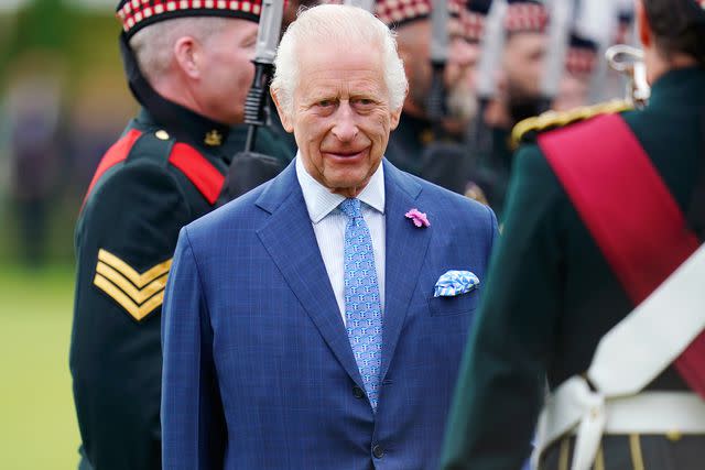 <p>Peter Summers/Getty</p> King Charles during the Ceremony of the Keys at the Palace of Holyroodhouse in Edinburgh, Scotland, on July 2, 2024.