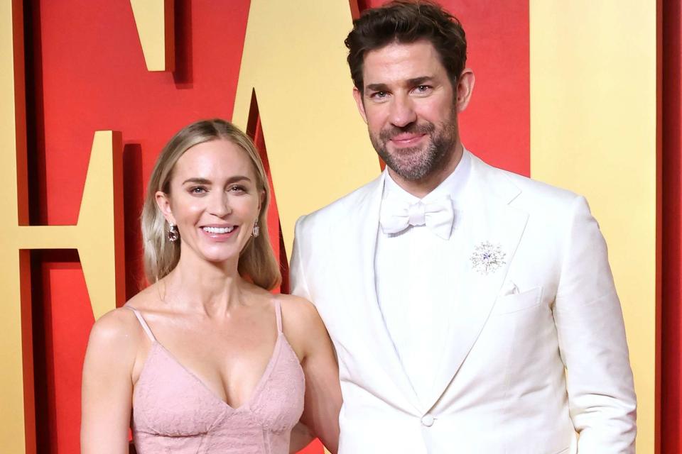 <p>Taylor Hill/Getty</p> Emily Blunt and John Krasinski on March 10