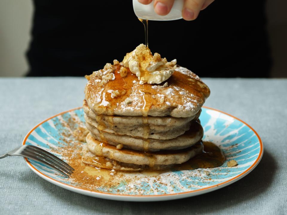 pancakes - From Burgers To Mac And Cheese, How To Make Your Favorite Foods Mediterranean Diet-friendly, According To A Dietitian