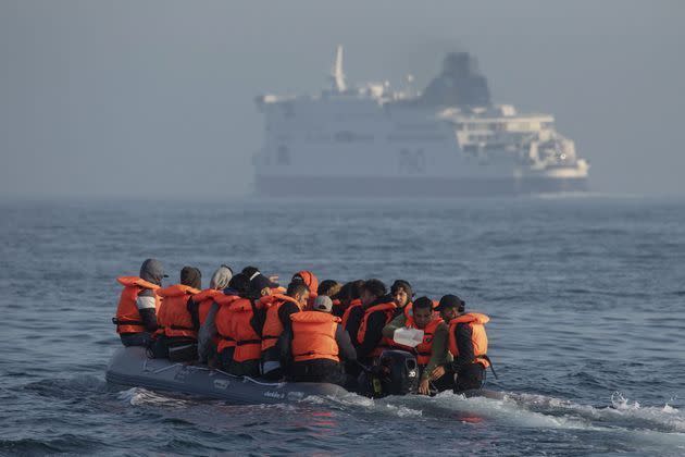 <p>Au large de Douvres, au milieu des ferrys, le 22 juillet. </p>