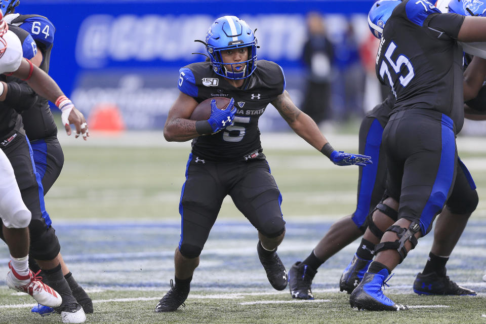 Tra Barnett has rushed for over 1,000 yards in 2019 for Georgia State. (Photo by David John Griffin/Icon Sportswire via Getty Images)