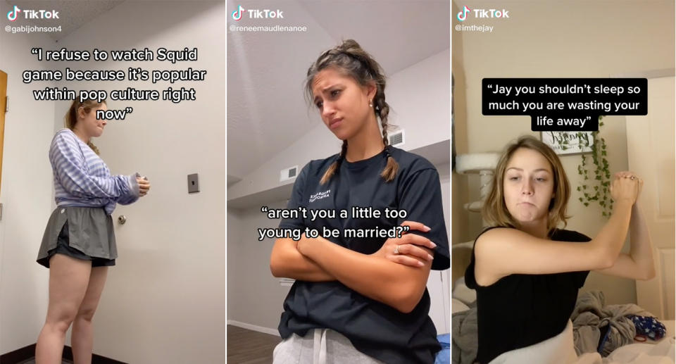 Screenshots from users who have used the sound in TikTok videos. Source: TikTok