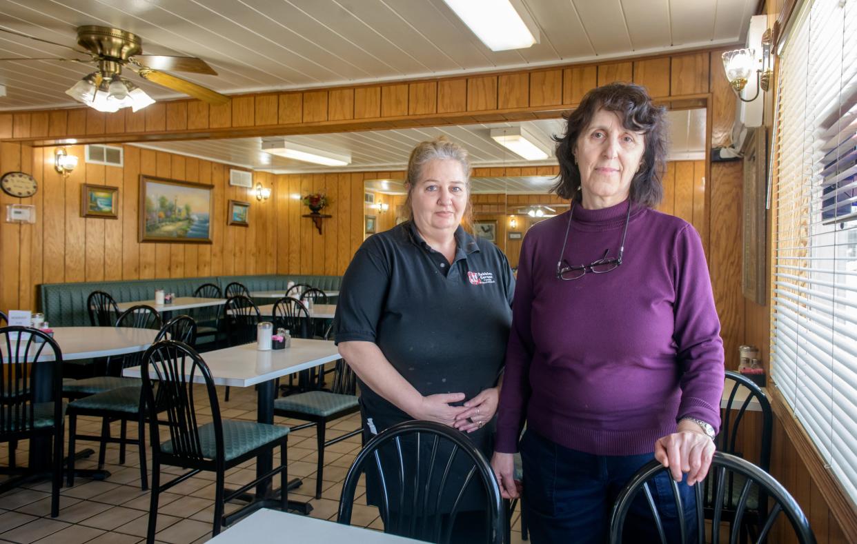 Mike's Cobbler Corner owner Sophia Rrushaj stands with longtime employee Tracie Perrill at the popular eatery at 1534 N. 8th Street in Pekin. The family restaurant has been around for nearly 75 years, with the Rrushaj family running it for the past 31.