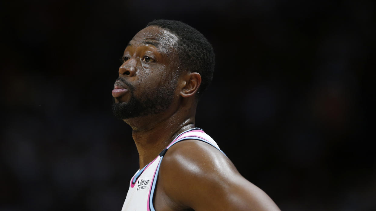 Dwyane Wade praised students at Stoneman Douglas and nationwide for their efforts to keep control in the news. (AP Photo/Wilfredo Lee)