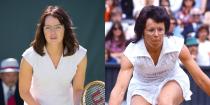 <p>Stone portrayed legendary tennis star Billie Jean King in the movie <em>Battle of the Sexes. </em>"Playing Billie Jean was a bit of a game changer," she <a href="http://www.marieclaire.com/celebrity/a28644/emma-stone-september-2017-cover/" rel="nofollow noopener" target="_blank" data-ylk="slk:told;elm:context_link;itc:0;sec:content-canvas" class="link ">told</a> <em>Marie Claire</em>. She also gained <a href="http://www.hollywoodreporter.com/news/oscars-why-emma-stone-gained-15-pounds-la-la-land-972564" rel="nofollow noopener" target="_blank" data-ylk="slk:15 pounds of muscle;elm:context_link;itc:0;sec:content-canvas" class="link ">15 pounds of muscle</a> for the role. Fifteen. Pounds. </p>