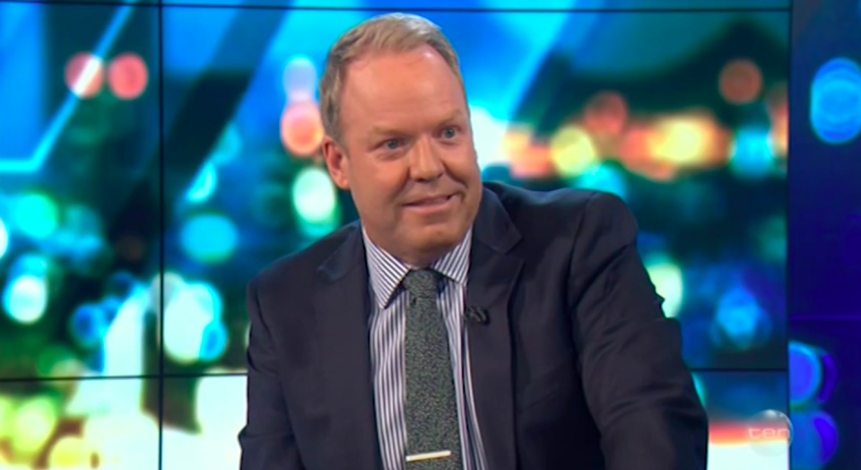 Peter Helliar left The Project panellists shocked with his joke on Thursday night. Source: Ten