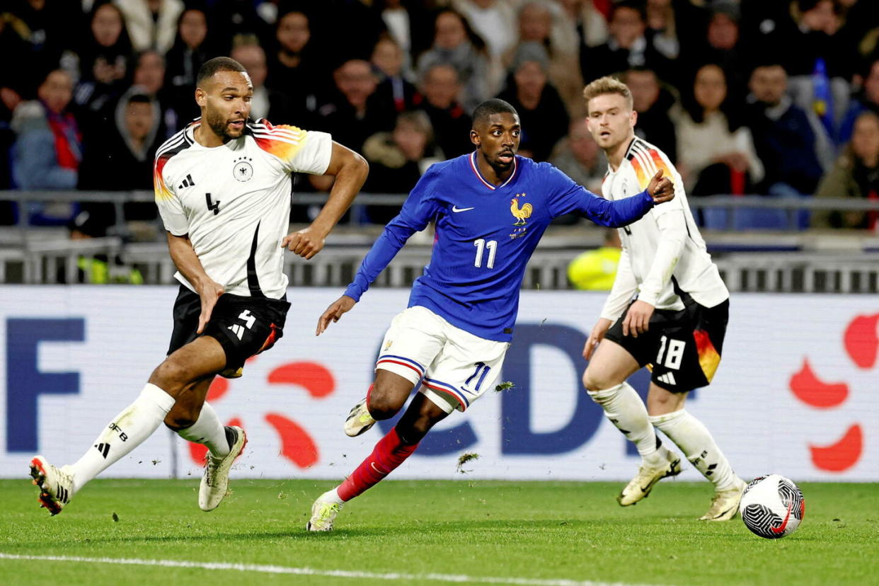 Le match France-Allemagne à Lyon, le 23 mars 2024.   - Credit:Benoit Tessier / REUTERS