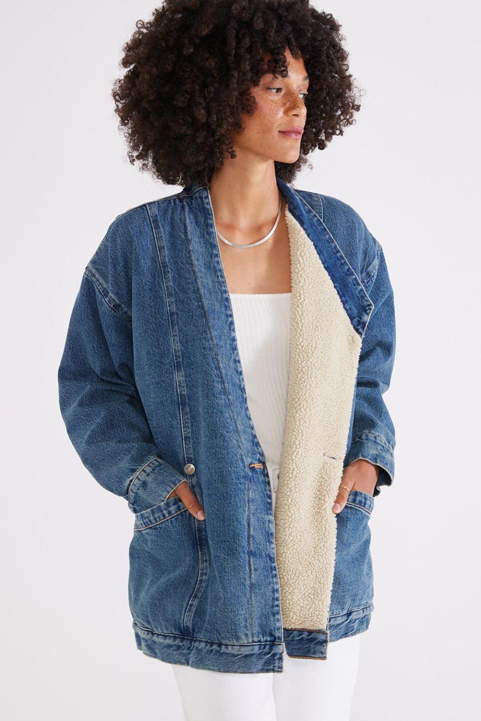 Etica Denim Naima Sherpa Lined Jacket