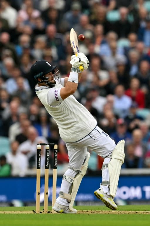 Aggressive innings: England opener Ben Duckett made 86 against Sri Lanka on the first day of the third Test at the Oval (Glyn KIRK)