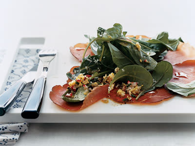 Bresaola Carpaccio with Gribiche Vinaigrette