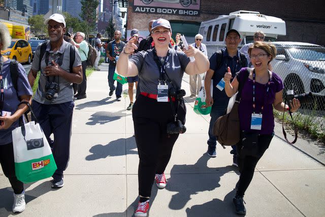 <p>Rob Sylvan</p> Heather Krut leading a photo walk. She'll be on site at the Super Bowl assisting photographers.