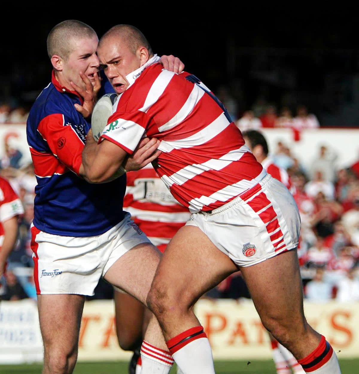 Ricky Bibey, seen pushing away Hull’s Nick Pinkey while playing for Leigh Centurions has died in Florence. according to to reports in Italian media (PA) (PA Archive)