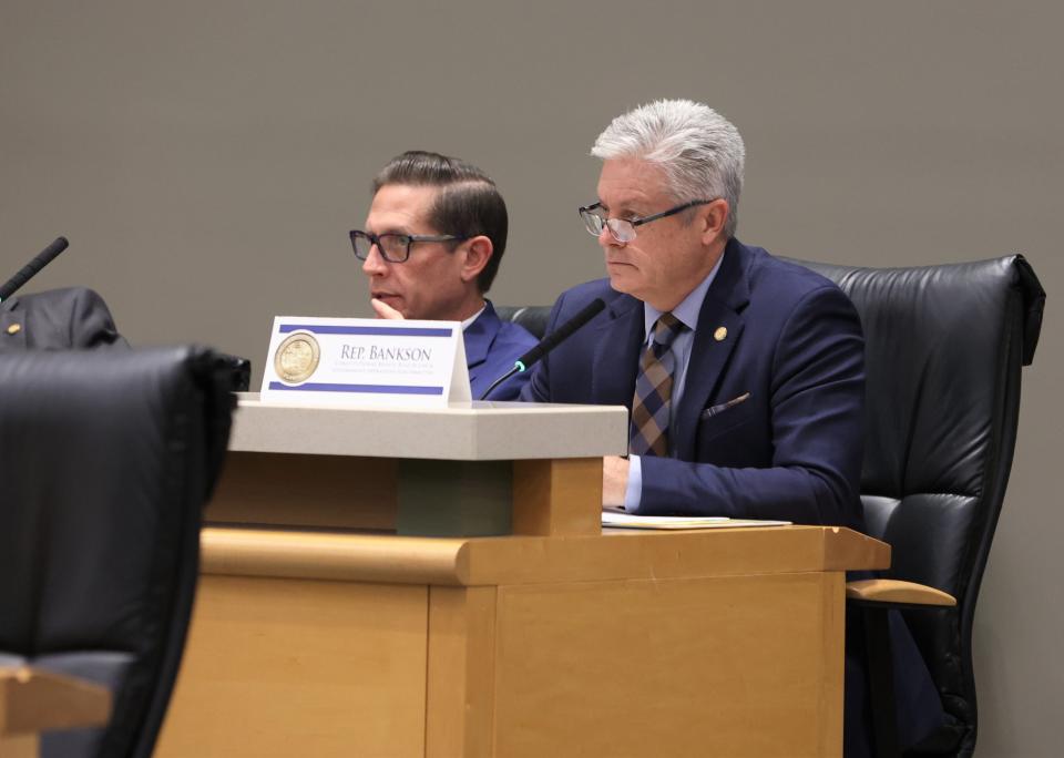 Rep. Doug Bankson, R-Apopka, sits at a Constitutional Rights, Rule of Law & Government Operations Subcommittee meeting on Tuesday, Feb. 7, 2023.