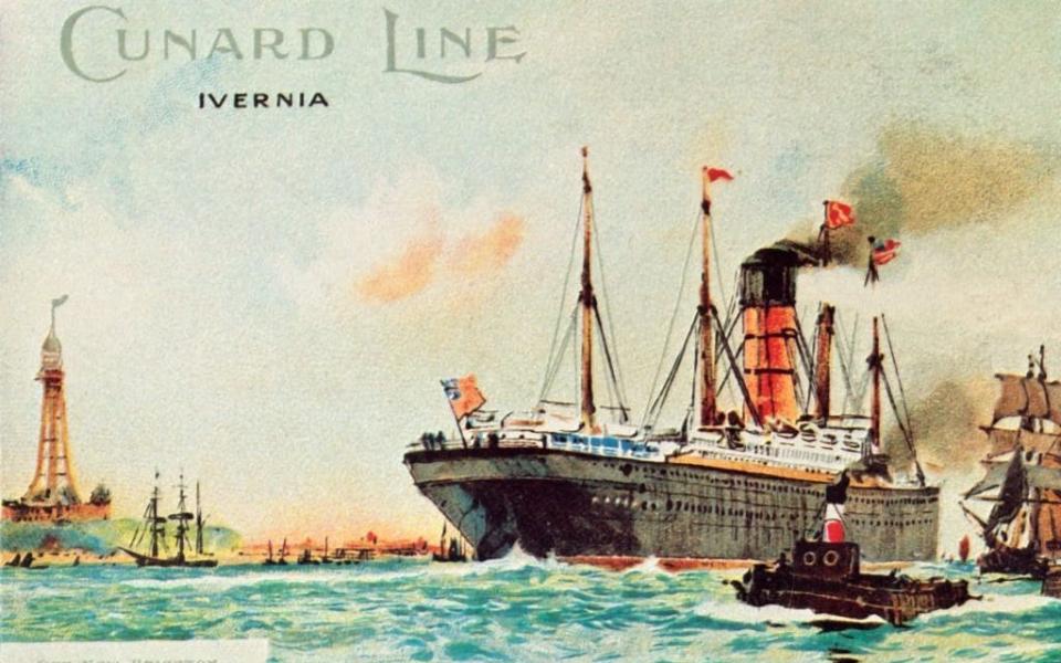 The tower can be seen in this Cunard poster - Getty