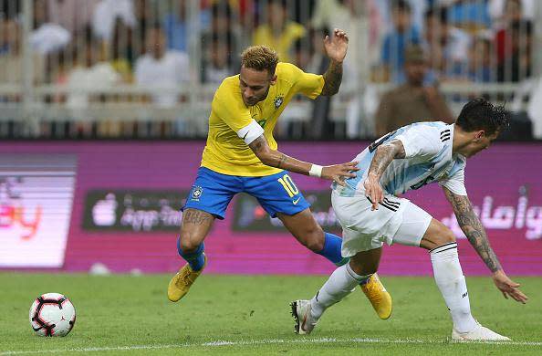 The friendly between Brazil and Argentina was played in Jeddah, Saudi (Getty)