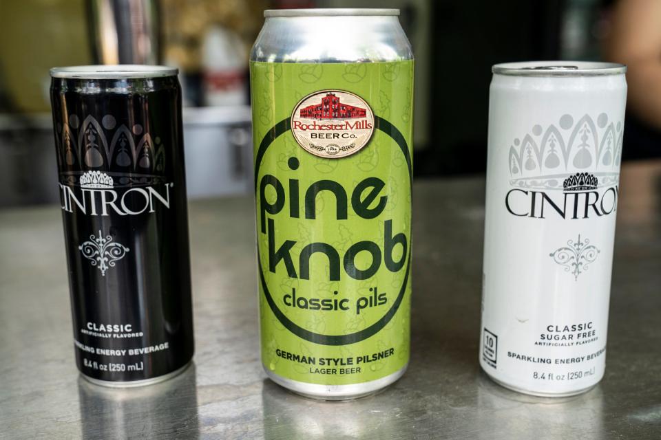 313 Presents previews a sampling of beverages that will be served during the 2022 summer concert season at Pine Knob Music Theatre during a news conference, Friday, May 20, 2022.