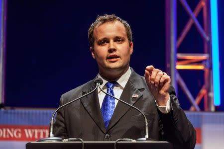 Josh Duggar, Executive Director of the Family Research Council Action, speaks at the Family Leadership Summit in Ames, Iowa in this file photo from August 9, 2014. REUTERS/Brian Frank/Files