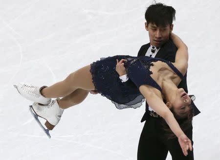 Figure Skating - ISU World Championships 2017 - Pairs Short Program - Helsinki, Finland - 29/3/17 - Sui Wenjing and Han Cong of China compete. REUTERS/Grigory Dukor