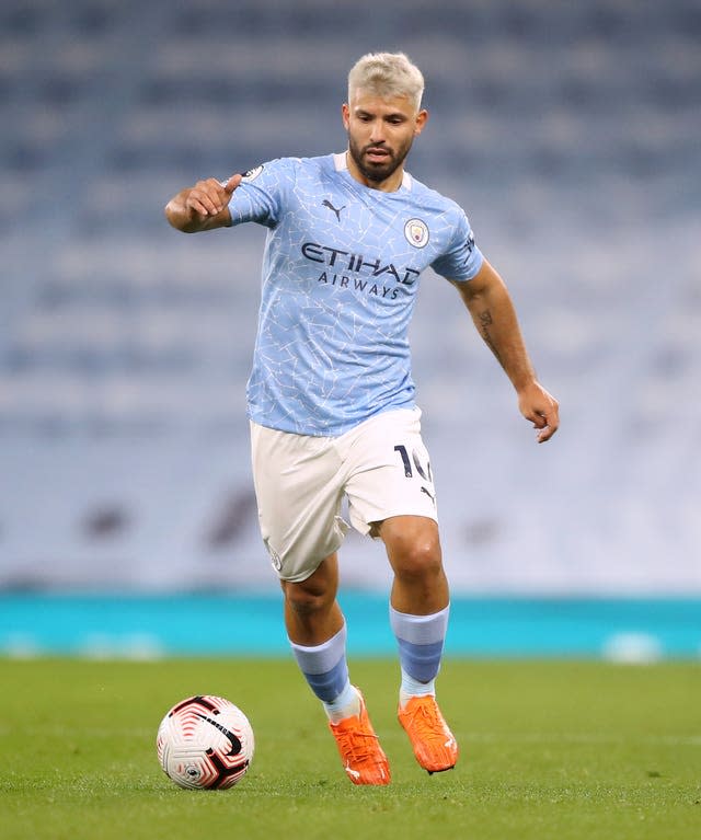 City's record goalscorer Sergio Aguero has started just three games this season