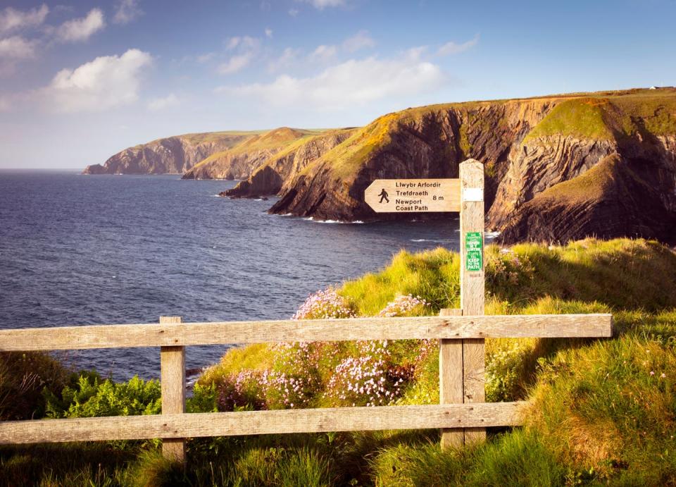The dramatic coastline of the Pembrokeshire Coast Path stretches 186 miles from St Dogmaels to Amroth (Getty Images/iStockphoto)