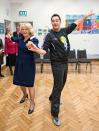 <p>The Duchess of Cornwall demonstrated her cha-cha-cha with <em>Strictly Come Dancing</em> judge Craig Revel Horwood at a primary school in London's West End as part of a 2009 National Osteoporosis Day project to encourage young people to strengthen their bones through dance and activity.</p>