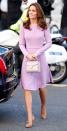 <p>The Duchess looked lovely in a lavender Emilia Wickstead dress and Gianvito Rossi pumps for a mental health summit in London. </p>