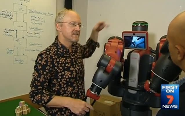 Artificial Intelligence expert Toby Walsh is leading a campaign to ban killer robots from warfare. Source: 7 News.