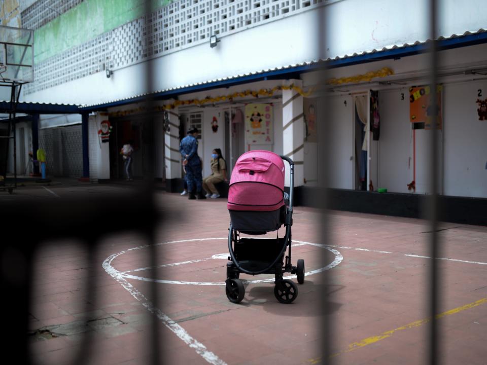 A group of women who have been deprived of their liberty for convictions for breach of Colombian laws, in accompaniment with the Colombian Institute of Family Welfare (ICBF) and National Penitentiary and Prison Institute (INPEC), share their experience of maternity in a prison in the Colombian capital, in Bogota, Colombia on December 10, 2021.