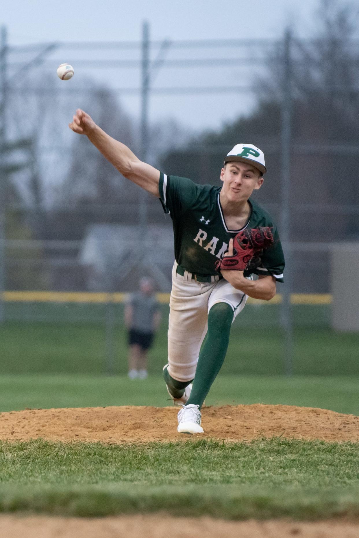 Pennridge sohomore Ryder Olson delivers in a victory over Central Bucks South.