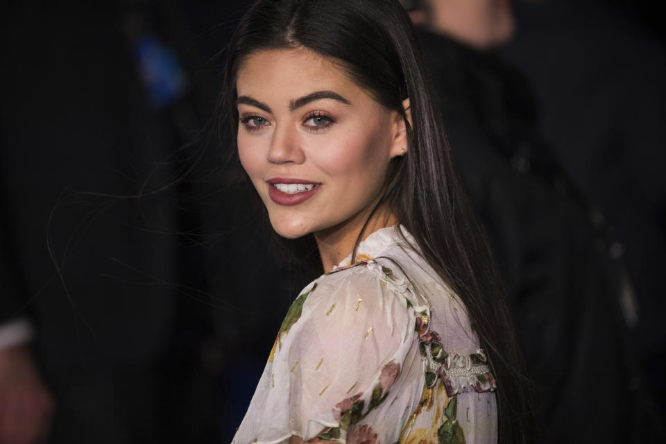 Emily Canham poses for photographers upon arrival at the 'Mary Poppins Returns' premiere in London, Wednesday, Dec. 12, 2018. (Photo by Vianney Le Caer/Invision/AP)