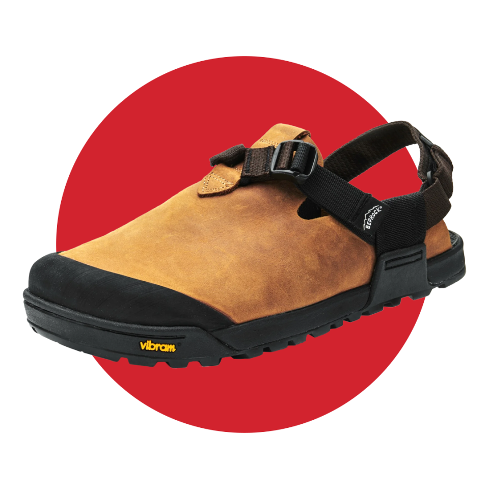 <p><a href="https://bedrocksandals.com/collections/bedrock-mountain-clogs/products/mountain-clog-leather" rel="nofollow noopener" target="_blank" data-ylk="slk:Shop Now;elm:context_link;itc:0;sec:content-canvas" class="link ">Shop Now</a></p><p>Mountain Clog Leather</p><p>bedrocksandals.com</p><p>$175.00</p>