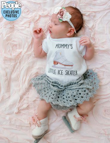 <p>JENNY QUICKSALL PHOTOGRAPHY</p> Tara Lipinski's baby Georgie