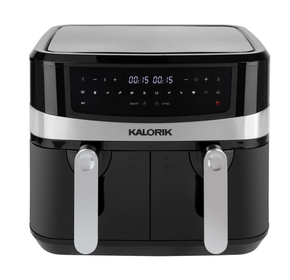 Kalorik 9.5L (10 Quart) Dual Basket Digital Air Fryer. Image via Walmart.