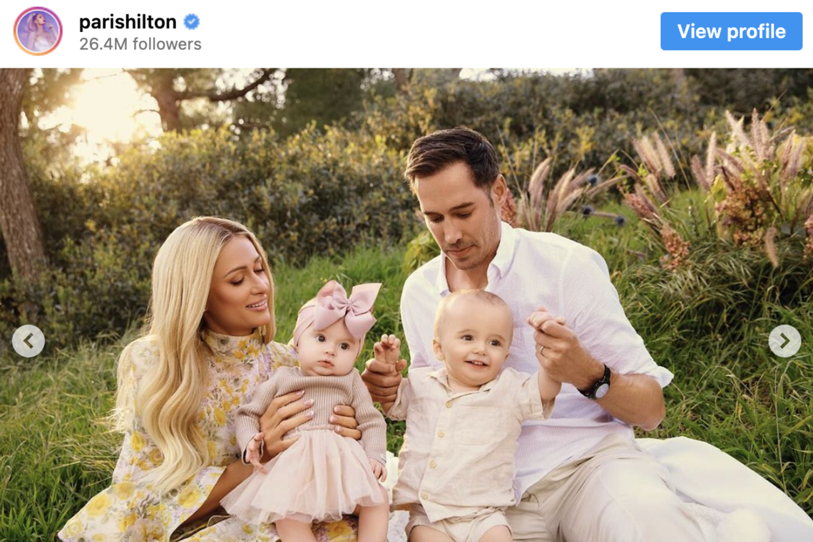 Paris Hilton has shared the first photo of her baby girl, London Marilyn Hilton-Reum.