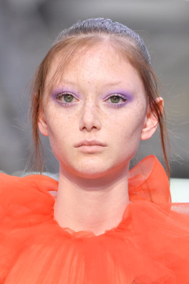 A beauty look from the Valentino Fall 2019 runway. Photo: Pascal Le Segretain/Getty Images