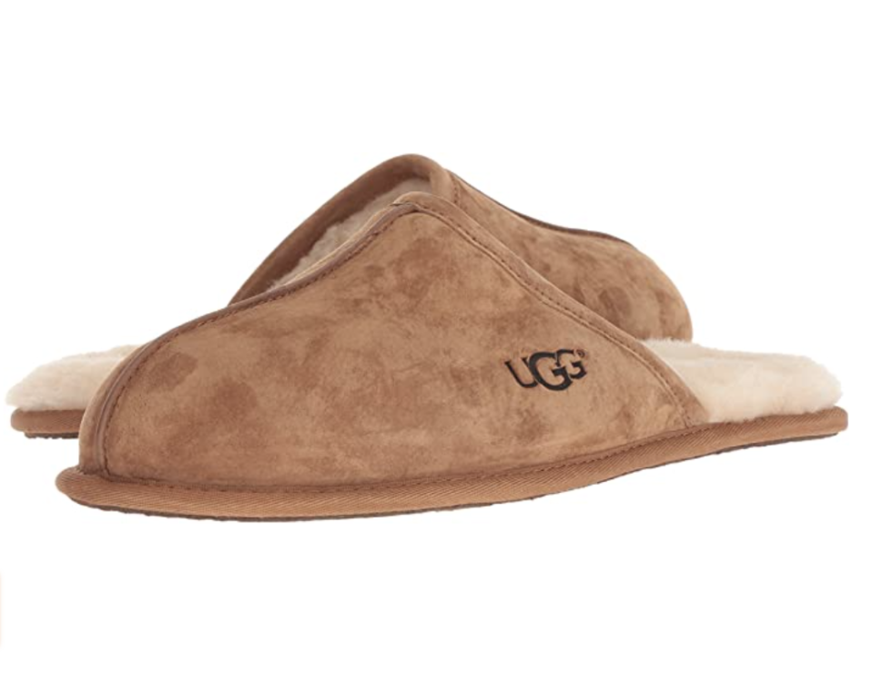 best men's house slippers: brown suede UGG Men's Scuff Slipper