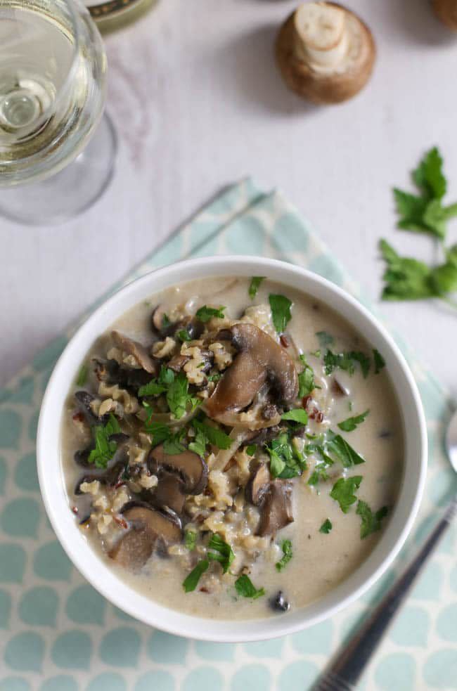 Wild Rice and Mushroom Soup