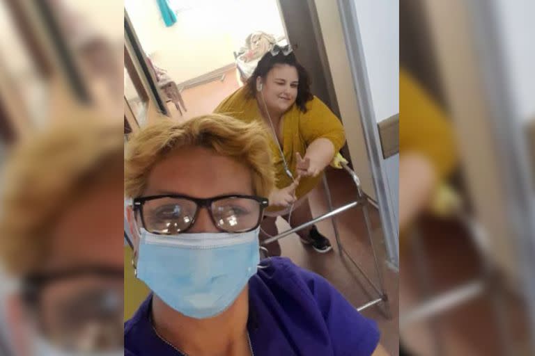 La joven logró volver a caminar con ayuda profesional (Foto gentileza Belén Jeldes)