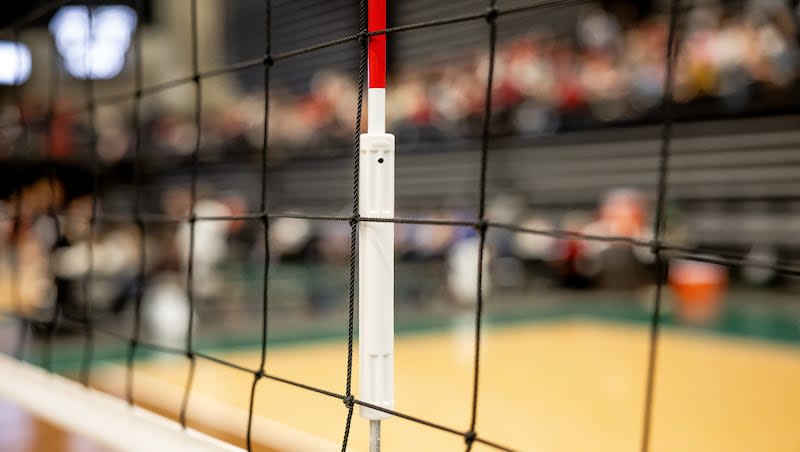 A volleyball net is pictured on Saturday, Nov. 4, 2023.