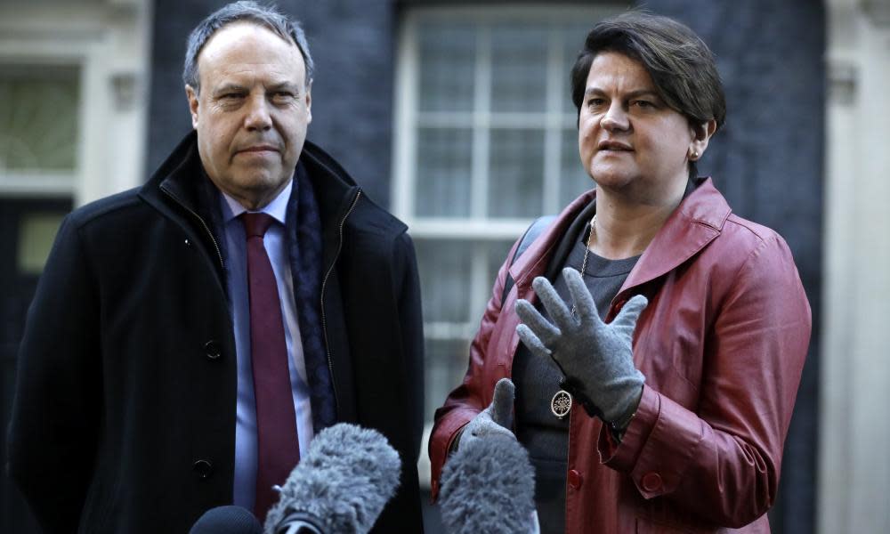 DUP leader Arlene Foster and deputy leader Nigel Dodds