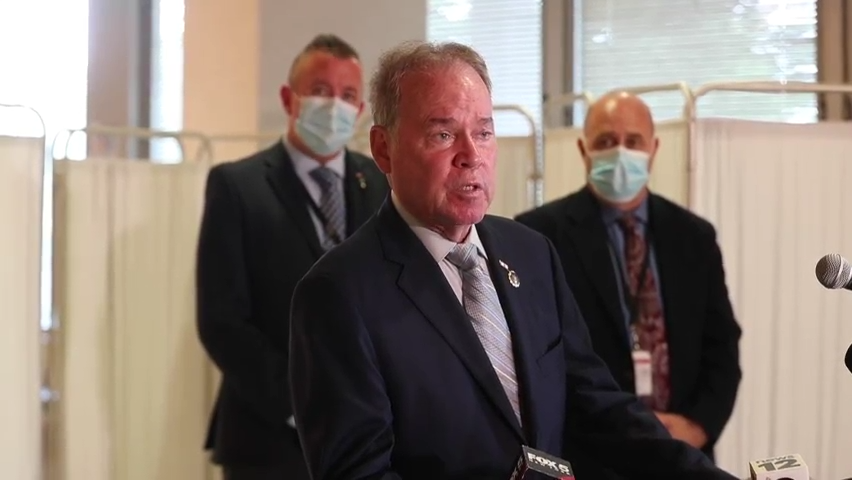 A polio case in Rockland County is announced by County Executive Commissioner of Health Patricia Schnabel Ruppert at the Yeager Health Center in Pomona July 21, 2022. It is the first case of polio in the United States in many years.