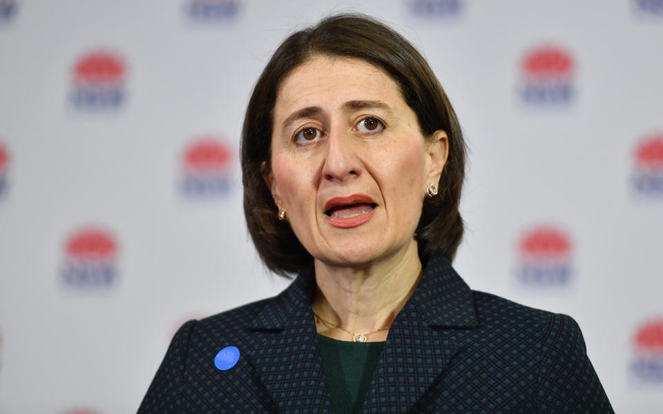 NSW Premier Gladys Berejiklian briefs the media on the easing of restrictions during a press conference in Sydney. Source: AAP