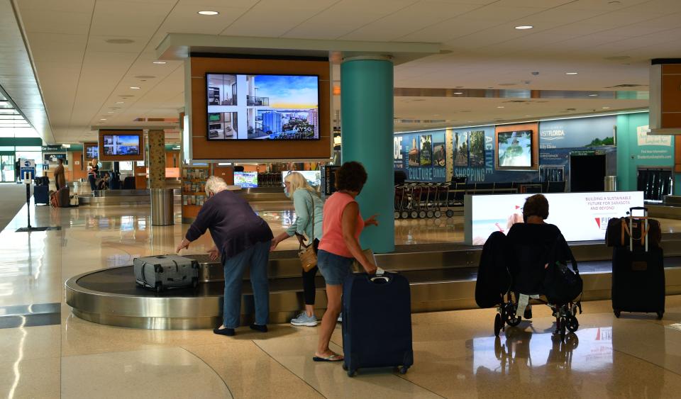 The baggage claim area at Sarasota-Bradenton International Airport.